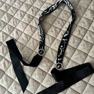 Black and White Zebra Print Women's    String Belt